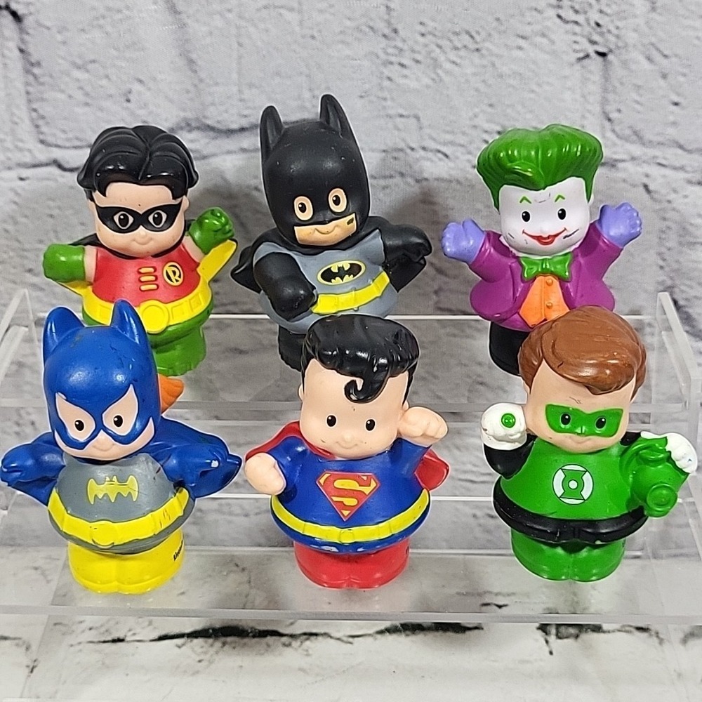 Fisher Price Little People DC Super Heroes Friends Lot of 6 Superman Batman